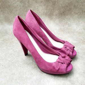 'Fioni" Womens Mauve/Purple Peep-Toe Heels size7.5